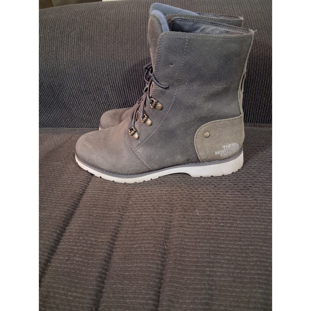 The North Face Ballard Lace II Gray Suede Boots Women 8.5 NF0A2T4O